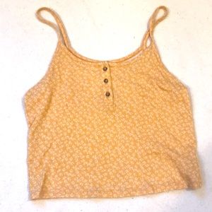 American Eagle Button Cropped Tank Top